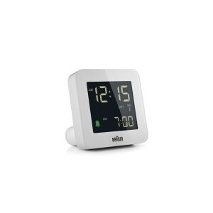 Braun BC09-DCF, Digital alarmur, Firkant, Hvid, 12/24h, LCD, Batteri