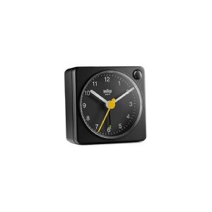 Braun BC02XB, Quartz alarmur, Rektandel, Sort, Analog, Batteri, AA