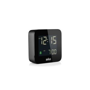 Braun BC08, Digital alarmur, Firkant, Sort, 12/24h, LCD, Batteri