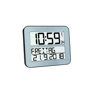 TFA-Dostmann TFA Time Line Max - Alarmur - elektronisk - desktop, vægmonterbar - sølv
