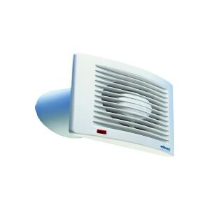 VENTICO MAICO Ventilator E-Style 100 PRO MHT, kontraspjæld, timer (efterløb 3-25min) og fugtstyring 40-80% RH. Luftmgd. 95m³/h. Mål 160x160/ø98mm.