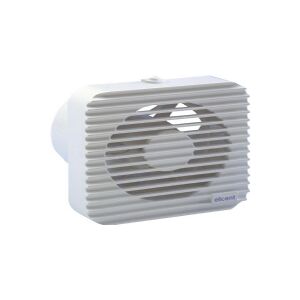 VENTICO MAICO Ventilator Muro 150 med timer 0,5-20 min. og hygrostat 40-90% RH. Luftmængde 320 m³/h. Mål 180x180/Ø148 mm.