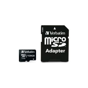 Verbatim Premium - Flashhukommelseskort (SD adapter inkluderet) - 128 GB - UHS Class 1 / Class10 - 300x - microSDXC UHS-I