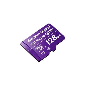 Western Digital WD Purple SC QD101 WDD128G1P0C - Flashhukommelseskort - 128 GB - UHS-I U1 / Class10 - microSDXC UHS-I - lilla