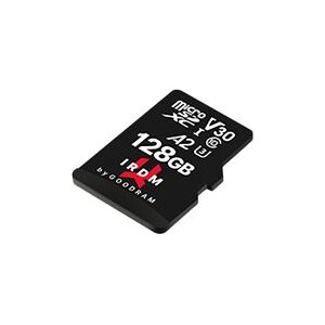 Wilk Elektronik GOODRAM IRDM M2AA - Flashhukommelseskort (microSDXC til SD adapter inkluderet) - 128 GB - A2 / Video Class V30 / UHS-I U3 - microSDXC UHS-I