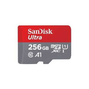 SanDisk Ultra - Flashhukommelseskort (microSDXC til SD adapter inkluderet) - 256 GB - A1 / UHS Class 1 / Class10 - microSDXC UHS-I