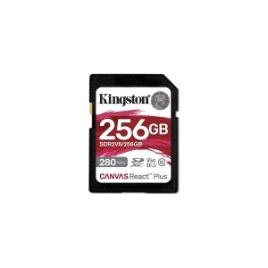 Kingston Technology Kingston Canvas React Plus - Flashhukommelseskort - 256 GB - Video Class V60 / UHS-II U3 / Class10 - SDXC UHS-II