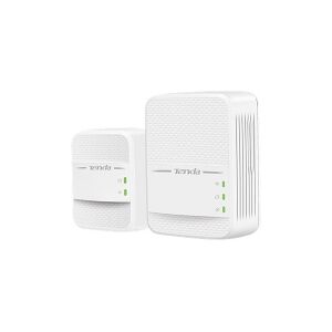 Tenda PH10 - - powerline-adaptersæt - - 1GbE, HomePlug AV (HPAV) 2.0 - Wi-Fi 5 - Dual Band - kan sluttes til vægstik - med Tenda AV1000 2-Port Gigabit Wi-Fi Powerline Extender