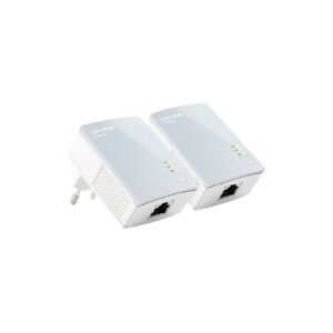 TP-Link TL-PA411KIT AV500 Nano Powerline Adapter Starter Kit - - powerline-adaptersæt - - HomePlug AV (HPAV) - kan sluttes til vægstik (pakke med 2)