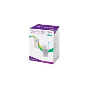 NETGEAR Powerline PLW1000 - - powerline-adaptersæt - - 1GbE, HomePlug AV (HPAV) 2.0, IEEE 1901 - Wi-Fi 5 - Dual Band - kan sluttes til vægstik - med NETGEAR PowerLINE 1000 Adapter (PL1000)