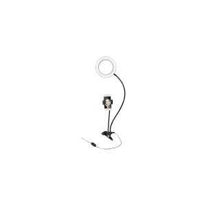 D™RR Dörr LED Selfie Ring Light SLR-16 Bi-color - Kameralys - 1 hoveder x 64 lampe - LED - DC