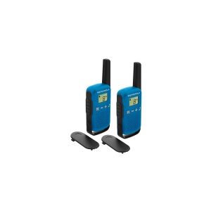 Motorola Talkabout T42 - Transportabel - tovejs radio - PMR - 446 MHz - 16 kanaler - sort og blå (pakke med 2)