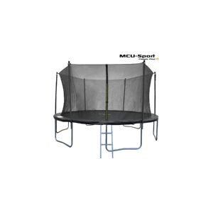 MCU-Sport Classic Plus V2 4.3M Trampolin, sort + Sikkerhedsnet + Stige