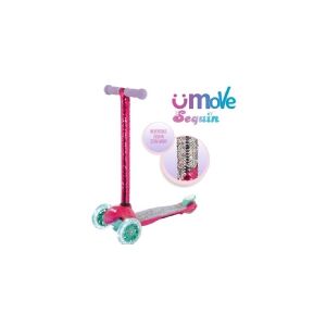 MV Sports uMoVe Paillet Mini Flex LED Løbehjul, Pink