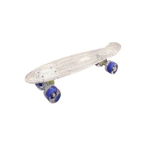 MCU-Sport Hvidt Transparent LED Skateboard m/LED Lys + ABEC7