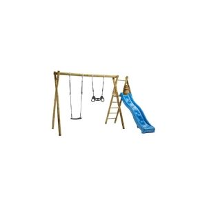 NSH Nordic NORDIC PLAY Gyngestativ 240 cm med platform m/1 sort gynge og 1 sort trapez ekskl. rutsjebane (805-627)