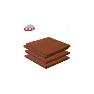 NSH Nordic Gummiflise 50x50x3 cm rød NORDIC PLAY Active 7,5 m2 - 30 stk. (810-175)