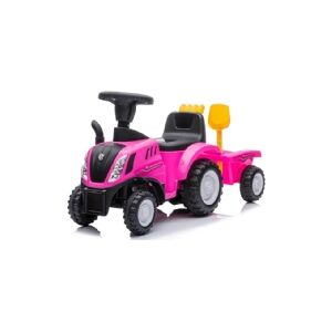 MegaLeg New Holland T7 Gå-Traktor med Trailer og værktøj, Pink