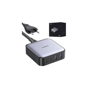 Ugreen netoplader UGREEN CD327 Nexode, 2x USB-C, 2x USB-A, GaN, 65W (grå)