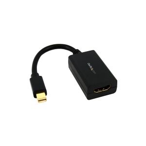 StarTech.com Mini DisplayPort to HDMI Adapter - 1080p - Thunderbolt Compatible - Mini DP Converter for HDMI Display or Monitor (MDP2HDMI) - Videoadapter - Mini DisplayPort han til HDMI hun - 76.2 mm - sort - for P/N: DP2MDPMF3, DP2MDPMF6IN