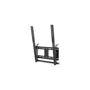 StarTech.com Portrait/Vertical TV Wall Mount, Heavy Duty TV Wall Mount, 40-55 inch VESA TV (110lb/50kg), Tilting Low Profile Digital Signage Television Mount with Lockable Security Bar - TV/Display Wall Mount - Monteringssæt (vægplade, 2 forlængelses besl