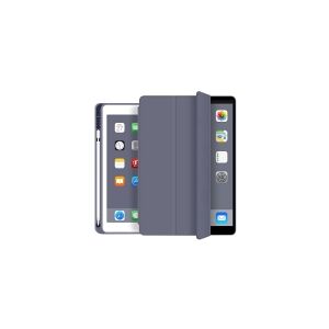 eSTUFF Pencil case - Skærmdække til tablet - polyuretan-læder, termoplastisk polyuretan (TPU) - lilla - 9.7 - for Apple 9.7-inch iPad (5. generation, 6. generation)