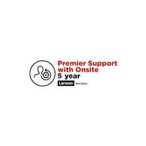 Lenovo Premier Support - Support opgradering - reservedele og arbejdskraft (for system med 1 års Premier Support) - 5 år (fra udstyrets oprindelig købsdato) - on-site - responstid: NBD - for ThinkBook 13x ITG  14 G3 ITL  15 G3 ITL  15p G2 ITH  ThinkPad E1