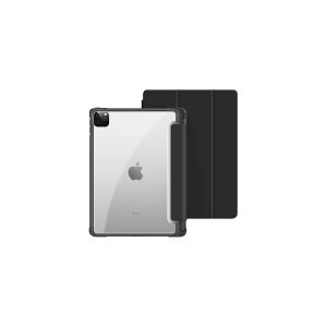 eSTUFF - Skærmdække til tablet - polykarbonat, termoplastisk polyuretan (TPU) - sort, gennemsigtig - 10.2 - for Apple 10.2-inch iPad (7. generation, 8. generation, 9. generation)