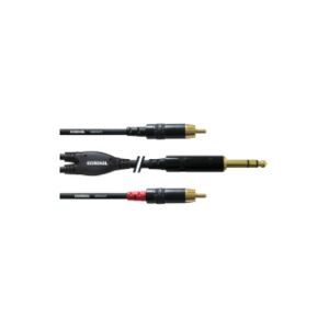 Cordial CFY 3 VCC, 2 x RCA, Hanstik, 6.35mm, Hanstik, 3 m, Sort