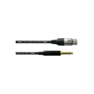 Cordial CCM 7.5 FP, XLR (3-pin), Hunstik, 6.35mm, Hanstik, 7,5 m, Sort