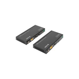 DIGITUS DS-55508 - Sender og modtager - video/audio/infrarød/seriel forlænger - HDMI, HDBaseT - over CAT 5e/6/7/8 - op til 150 m