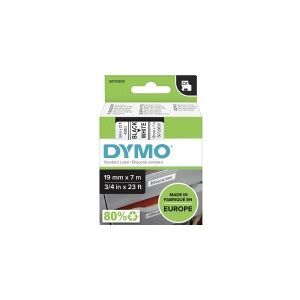 Labeltape DYMO® D1 sort på hvid 19mm x 7m