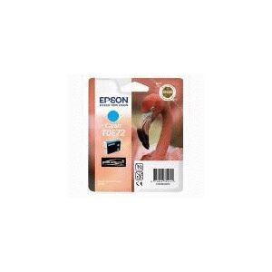 Epson T0872 - 11.4 ml - cyan - original - blister - blækpatron - for Stylus Photo R1900