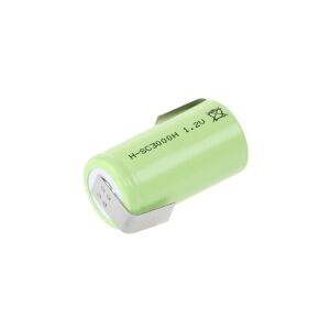 Mexcel -SC3000H Special-batteri Sub-C Tåler høj temperatur, Z-loddefane, Flat-Top NiMH 1.2 V 3000 mAh