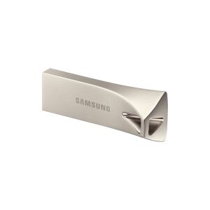 Samsung BAR Plus MUF-128BE3 - USB flashdrive - 128 GB - USB 3.1 Gen 1 - champagne sølv