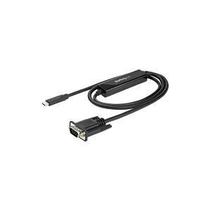 StarTech.com 3ft (1m) USB C to VGA Cable, 1920x1200/1080p USB Type C to VGA Video Active Adapter Cable, Thunderbolt 3 Compatible, Laptop to VGA Monit