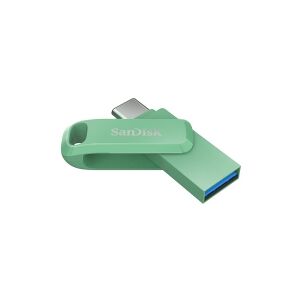 SanDisk Ultra Dual Drive Luxe - USB-flashdrev - 256 GB - USB 3.2 Gen 1 / USB-C - absintgrøn