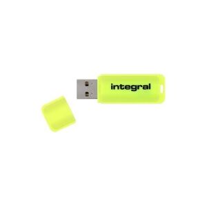 Integral Memory Integral Neon - USB-flashdrev - 32 GB - USB 2.0 - gul