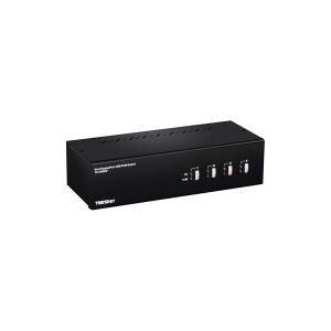 TRENDnet TK 440DP - KVM / audio / USB switch - 4 x KVM / audio / USB - 1 lokalbruger - desktop - TAA-kompatibel