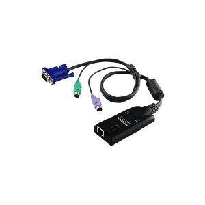 ATEN Technology ATEN KA7520 - Adapter til tastatur/ video / mus (KVM) - RJ-45 (hun) til PS/2, HD-15 (VGA) (han) - for ALTUSEN KH1508, KH1516, KH2508, KH2516  ATEN KH1508, KH1516, KL1508  KVM over IP KH1508