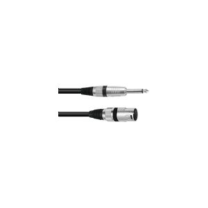 Omnitronic 3022519C, XLR (3-pin), Hanstik, 6.35mm, Hanstik, 5 m, Sort