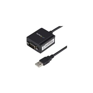 StarTech.com USB to Serial Adapter - 1 port - USB Powered - FTDI USB UART Chip - DB9 (9-pin) - USB to RS232 Adapter (ICUSB2321F) - Seriel adapter - USB - RS-232 - sort