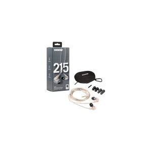 Shure SE215-CL-EFS - Sound Isolating - øreproptelefoner - i øret - kabling - 3,5 mm jackstik - støjisolerende - klar