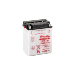 Yuasa YB14L-A2 Motorcykelbatteri 12 V 14 Ah - batterisyre medfølger ikke.