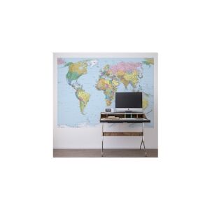 World Map - fototapet - 1,84x2,54 m - fra Komar