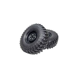 Absima 1:10 Crawler Komplette hjul Mud Terrain Sort 2 stk