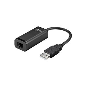 Goobay 38527, USB Type-A, RJ-45, Hanstik, Sort, 0,1 m, Windows 10, Windows 2000, Windows 7, Windows 8, Windows Vista, Windows XP