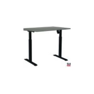 SUN-FLEX®EASYDESK ADAPT II, Traffic Black, Greylaminate, 140*80