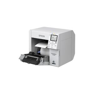 Epson ColorWorks CW-C4000E (MK) - Etiketprinter - farve - blækprinter - Rulle (10,2 cm) - 1200 x 1200 dpi - op til 100 mm/sek. (mono) / op til 100 mm/sek. (farve) - USB, USB vært - skærer