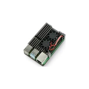 JustPi-hus med to blæsere Raspberry Pi 4B (DNG-16012)